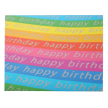 Happy Birthday Background Note Pad