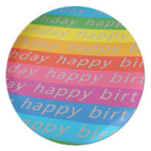 Happy Birthday Background Party Plate