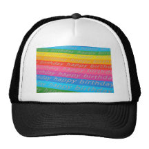 Happy Birthday Background Trucker Hats