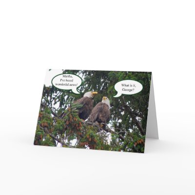 Happy Birthday, Bald Eagles Card by catherinesherman