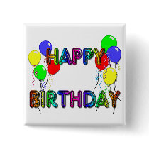 Happy Birthday Ballons D1 Button