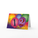 Happy Birthday balloons - 12th birthday cards by perfectpostage Happy Birthday balloons - 12th birthday cards