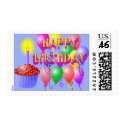 Happy Birthday Balloons and Cupcake Stamp by AuntBetsy Happy Birthday Balloons and Cupcake Stamp