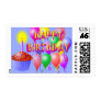 Happy Birthday Balloons and Cupcake Stamp