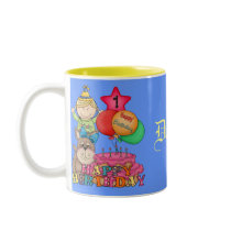 Happy Birthday Balloons Boy 1 Year Old Coffee Mug