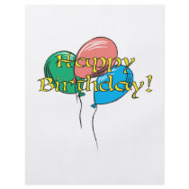 Happy Birthday Balloons Flyer Design