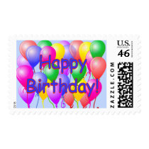 Happy Birthday Balloons Postage Stamps