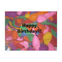 Happy Birthday balloons postcards