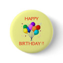 HAPPY BIRTHDAY BALOONS. buttons by lizzypoppins HAPPY BIRTHDAY BALOONS. buttons