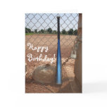 Happy Birthday baseball bat greeting card