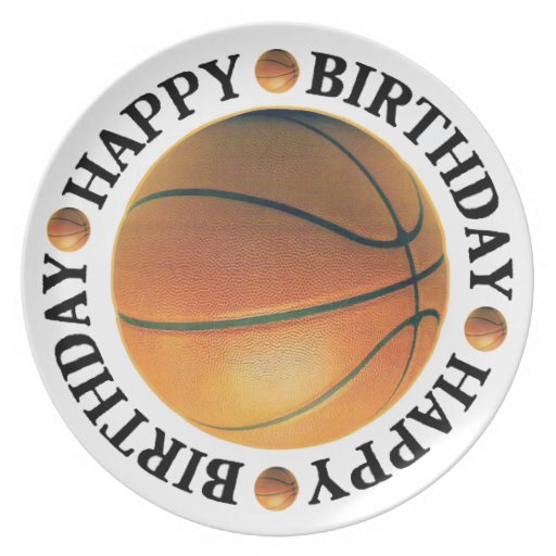 Happy Birthday Basketball Dinner Plate Zazzle