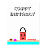 Happy Birthday Beach Fun Postcards