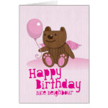 Happy birthday Bear Nice Neighbour Card