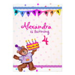 Happy Birthday Bear Personalized Invitation