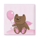 Happy Birthday Bear plain magnets