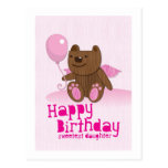 Happy Birthday Bear Sweetest Daughter! Postcards