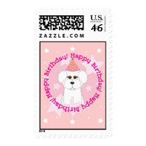 Happy Birthday Bichon Stamps
