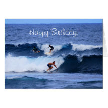 Happy Birthday Big Island Hawaii Surfers Card