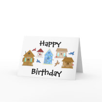 Happy Birthday Bird House CARD