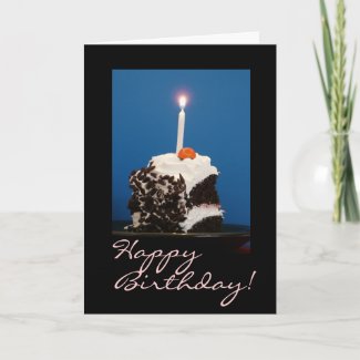Happy Birthday! Birthday Cake and Candle card