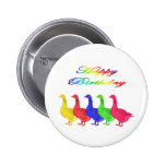 Happy Birthday Birthday Geese buttons