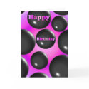 Happy Birthday Black Bubbles cards by dndartstudio Happy Birthday Black Bubbles cards