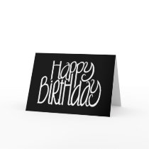 Happy Birthday Black Card
