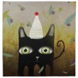 Happy birthday Black Cat American MoJo Napkin napkins