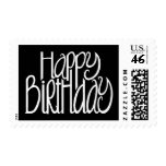 Happy Birthday Black Stamp