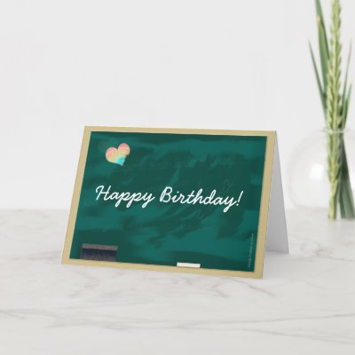 Happy Birthday Blackboard Card by profilesincolor