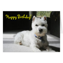 Happy Birthday, Blank, Mini Schnauzer Card