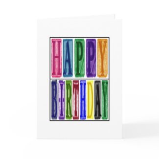 Happy Birthday Blocks Greeting Card card