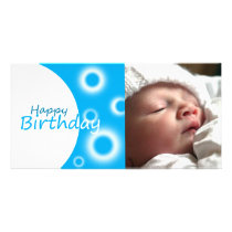Happy Birthday blue balls Photo Card Template photo cards by myhome71 Happy Birthday blue balls Photo Card Template photo cards