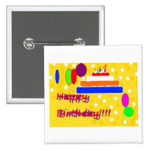 Happy Birthday Bottons Button