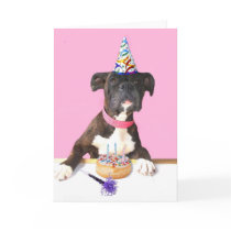 Happy Birthday Boxer dog greeting card