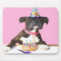 Happy Birthday Boxer dog mousepad by ritmoboxer Happy Birthday Boxer dog mousepad