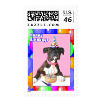 Happy Birthday Boxer dog Stamps