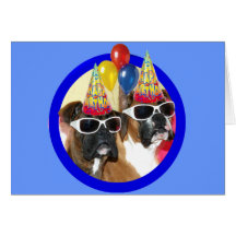 Happy Birthday Boxers greeting card