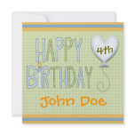 Happy Birthday Boy Decorative Design Custom Announcements