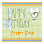 Happy Birthday Boy Decorative Design Custom Announcements