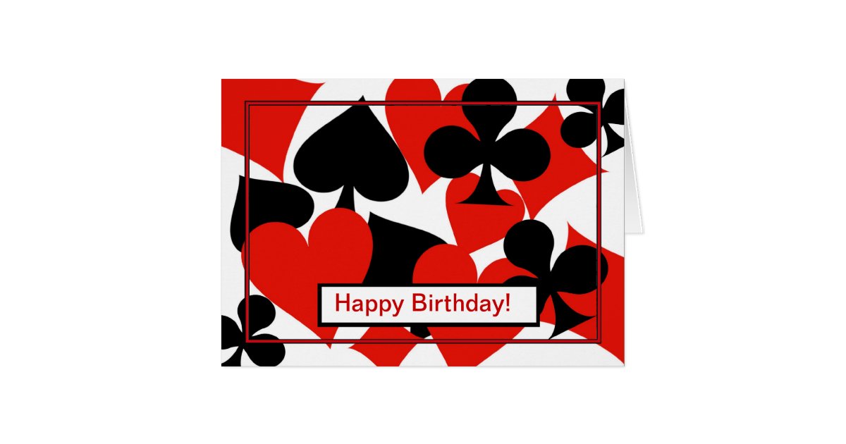 Happy Birthday bridge card playing cards poker Zazzle