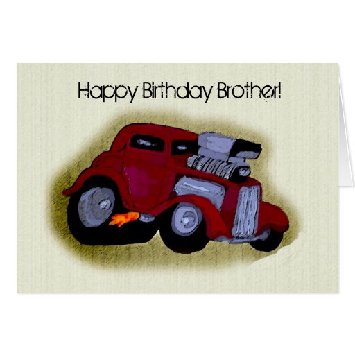 Happy Birthday Brother Car Greeting Greeting Card | Zazzle