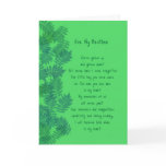 Happy Birthday Brother Original Poetry Card
