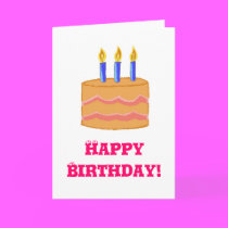 Happy Birthday Cake Birthday Card cards