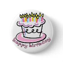 Happy Birthday cake Pin
