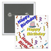 Happy Birthday Cake Button
