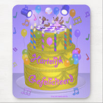 "Happy Birthday" cake (Dutch) mousepads