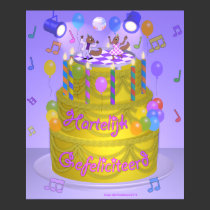 "Happy Birthday" cake (Dutch) posters
