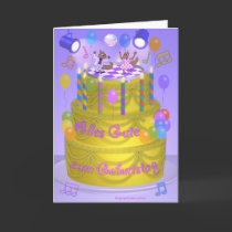 "Happy Birthday" cake (German) cards