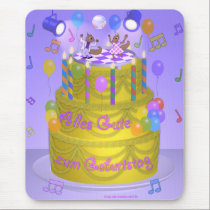 "Happy Birthday" cake (German) mousepads